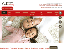 Tablet Screenshot of ajcarpetcleaningoregon.com